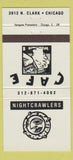Matchbook Cover - Nightcrawlers Cafe Chicago IL 30 Strike