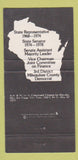 Matchbook Cover - Gerald D Kleczka State Senator WI Wisconsin  30 Strike