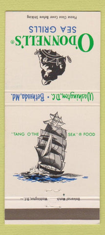 Matchbook Cover - O'Donnell's Sea Grill Washington DC Bethesda MD 30 Strike