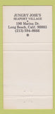Matchbook Cover - Jungry Jose's Long Beach CA 30 Strike