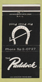 Matchbook Cover - Paddock Restaurant Canada WEAR 30 Strike