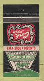 Matchbook Cover - Emerald Room Toronto ON 30 Strike