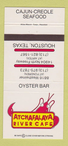 Matchbook Cover - Atchafalaya River Cafe Cajun Creole Houston TX 30 Strike