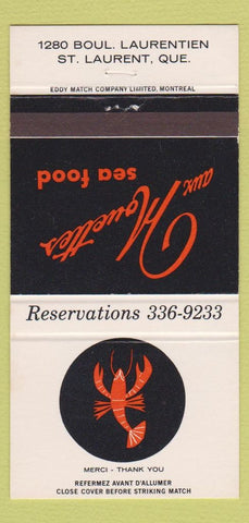 Matchbook Cover - Aux Houettes St Laurent QC 30 Strike
