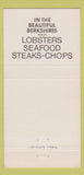 Matchbook Cover - Captain's Table crab Williamstown MA 30 Strike
