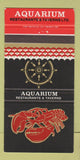 Matchbook Cover - Aquarium lobster Hamilton ON Burlington 30 Strike