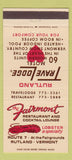 Matchbook Cover - Travel Lodge Motel Rutland VT Fairmont lobster 30 Strike