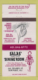 Matchbook Cover - Salas Restaurant Newport RI 30 Strike