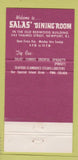 Matchbook Cover - Salas Restaurant Newport RI 30 Strike