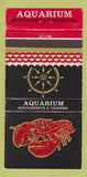 Matchbook Cover - Aquarium Hamilton Burlington ON lobster 30 Strike