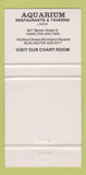 Matchbook Cover - Aquarium Hamilton Burlington ON lobster 30 Strike