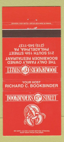Matchbook Cover - Bookbenders Seafood Philadelphia PA 30 Strike