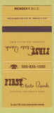 Matchbook Cover - First State Bank Socorro NM 30 Strike