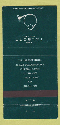 Matchbook Cover - Talbott Hotel Chicago IL WEAR 30 Strike