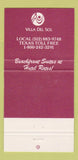 Matchbook Cover - Villa Del Sol Corpus Christi TX 30 Strike