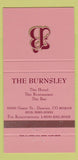 Matchbook Cover - Burnsley Hotel Denver Colorado 30 Strike