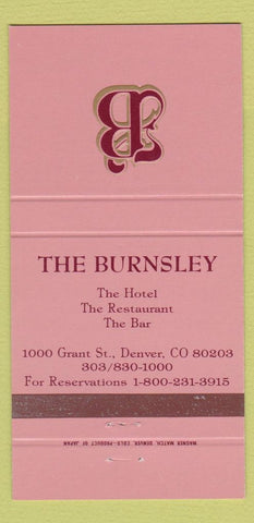 Matchbook Cover - Burnsley Hotel Denver Colorado 30 Strike