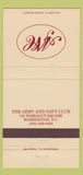 Matchbook Cover - Army and Navy Club Washington DC 30 Strike