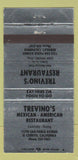 Matchbook Cover - Trevino's Mexican El Cerrito CA Berkeley WEAR 30 Strike