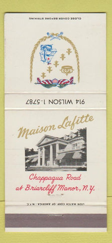 Matchbook Cover - Maison Lafitte French Briarcliff Manor NY 30 Strike