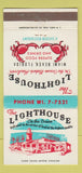 Matchbook Cover - Lighthouse Miami Beach FL crab 30 Strike