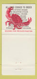 Matchbook Cover - Lighthouse Miami Beach FL crab 30 Strike