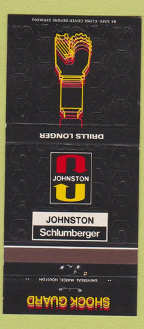 Matchbook Cover - Johnston Schlumberger Shock Guard Drilling 30 Strike