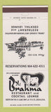 Matchbook Cover - Brahma Restaurant Cocktail Lounge Ocala FL 30 Strike