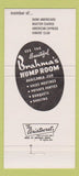 Matchbook Cover - Brahma Restaurant Cocktail Lounge Ocala FL 30 Strike