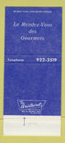 Matchbook Cover - Le Cordon Bleu French Restaurant Dania FL 30 Strike