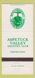 Matchbook Cover - Aspetuck Valley Country Club Weston CT 30 Strike