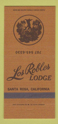 Matchbook Cover - Los Robles Lodge Santa Rosa CA 30 Strike