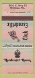 Matchbook Cover - Club Escadrille Hardanger Room Willmar MN 30 Strike