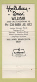 Matchbook Cover - Club Escadrille Hardanger Room Willmar MN 30 Strike