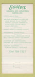 Matchbook Cover - Eastex Welding Industrial Supply Longview TX 30 Strike