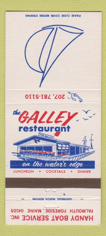 Matchbook Cover - Galley Restaurant Falmouth Foreside ME 30 Strike