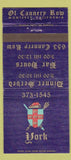 Matchbook Cover - York Restaurant Monterey CA WEAR 30 Strike
