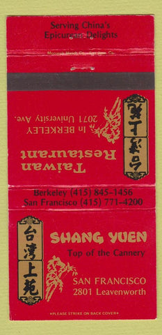 Matchbook Cover - Shang Yuen Chinese San Francisco CA 30 Strike