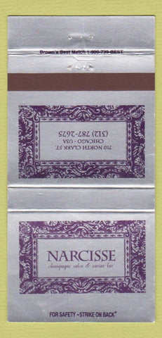 Matchbook Cover - Narcisse Salon Caviar Bar Chicago IL 30 Strike