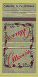 Matchbook Cover - Ottavio's Camarillo CA 30 Strike