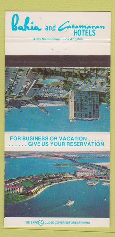 Matchbook Cover - Bahia and Catamaran Hotels San Diego CA 30 Strike
