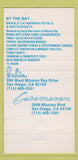 Matchbook Cover - Bahia and Catamaran Hotels San Diego CA 30 Strike