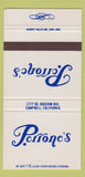 Matchbook Cover - Perrone's Campbell CA 30 Strike