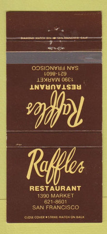 Matchbook Cover - Raffles Restaurant San Francisco CA 30 Strike