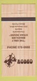 Matchbook Cover - Rodeo Brazilian Steak House Miami FL 30 Strike
