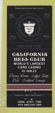 Matchbook Cover - California Bell Club Casino cards Bell CA 30 Strike