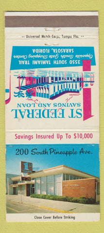 Matchbook Cover - 1st Federal Savings Loan Sarasota FL 30 Strike