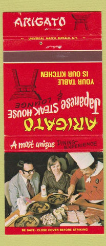 Matchbook Cover - Arigato Japanese Steak Clearwater St Petersburg FL 30 Strike