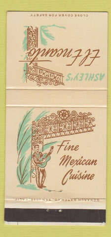 Matchbook Cover - Ashley's El Encanto Mexican Long Beach CA 30 Strike