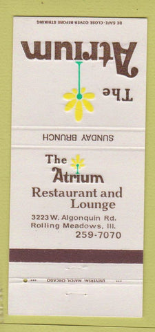 Matchbook Cover - Atrium Rolling Meadows IL restaurant 30 Strike